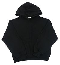 Černá crop mikina s klokankou a kapucí zn. H&M