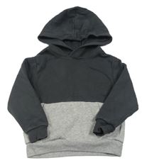 Tmavošedo-šedá mikina s kapucí zn. H&M