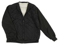 Černá šusťáková lehká zateplená bunda Shein