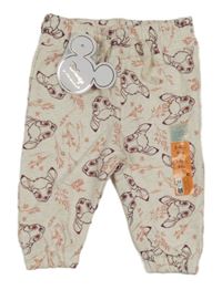 Nové - Světlerůžové melírované tepláky s Bambim Primark