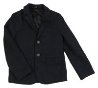 Černo-tmavomodré vzorované vlněné sako Rebel