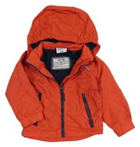 Červená šusťáková jarní bunda s odepínací kapucí Topolino