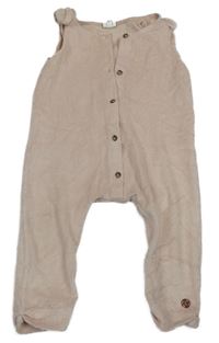 Světlerůžové sametové laclové kalhoty River Island 