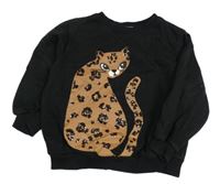 Černá mikina s leopardem H&M
