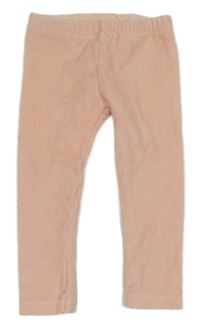 Světlerůžové sametové legíny 