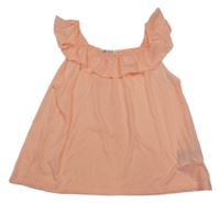 Světlerůžový top s volánky H&M