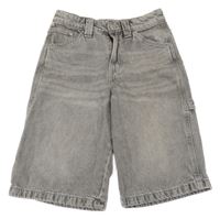 Šedé baggy riflové kraťasy H&M