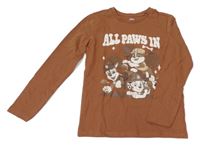 Hnědé triko s Paw Patrol Nickelodeon