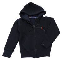 Černá propínací mikina s kapucí a logem Ralph Lauren