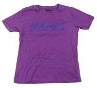Tmavofialové tričko s nápisem - Fortnite