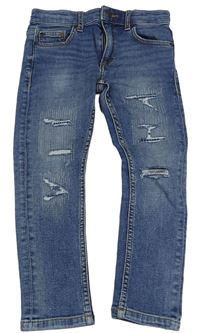 Modré skinny rifle s prošoupáním RIVER ISLAND