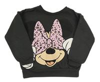 Černošedá mikina s Minnie PRIMARK