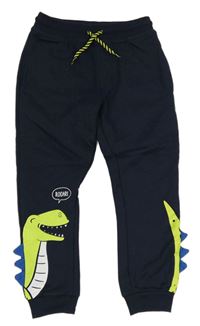 Tmavomodré tepláky s dinosaurem a ostny Kiki&Koko