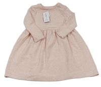 Nové - světlerůžové melírované pletené šaty George