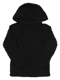 Černé triko s kapucí Zalando