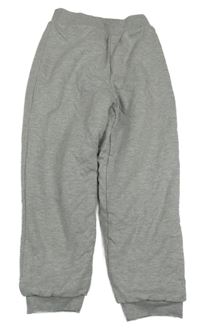 Šedé melírované zateplené tepláky lupilu