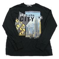 Černá mikina s potiskem H&M