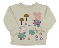 Smetanová oversize mikina s Peppa Pig George