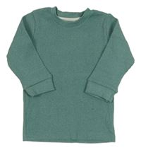 Olivové melírované žebrované mikinotriko mia baby