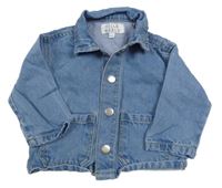 Modrá riflová bunda s límečkem HELLO WORLD