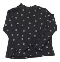 Černošedý stříbrně puntíkatý rolák H&M