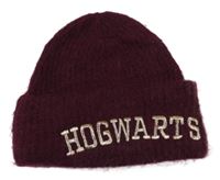 Vínová žebrovaná chlupatá čepice s nápisem - Harry Potter H&M