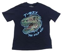 Tmavomodré tričko s dinosaurem s měnícím obrázkem M&S