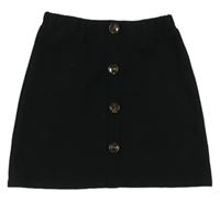 Černá sukně s knoflíčky Shein 