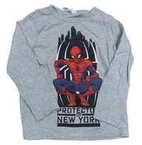 Šedé melírované triko se Spidermanem H&M