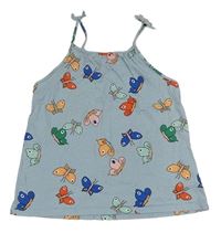 Světlemodrý top s motýlky H&M