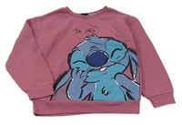 Starorůžová mikina se Stitchem Primark