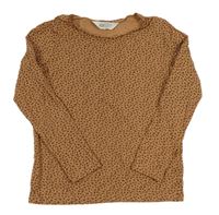 Hnědé vzorované triko H&M