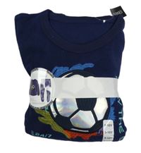 Nové - Tmavomodré fleecové pyžamo s fotbalovým míčem Dunnes