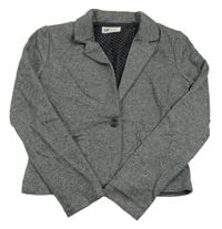Tmavošedé melírované teplákové crop sako H&M