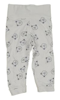 Bílé lehké tepláky s medvědy Lupilu