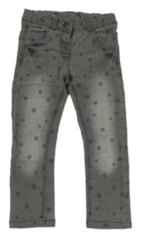 Šedé puntíkaté skinny rifle Kiabi