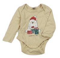 Béžové body s medvědem Dopodopo