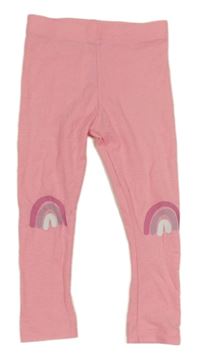 Neonově růžové legíny s duhami George