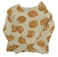 Béžové triko s cookies Tu