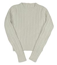 Bílý crop svetr Shein