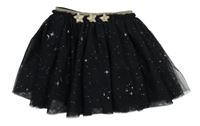 Černá tylová sukně s hvězdami George