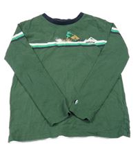 Khaki triko se skútrem a pruhy Fat Face