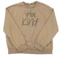 Hnědá mikina s nápisem Shein