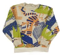 Béžová mikina se zvířaty H&M