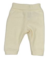 Smetanové fleecové tepláky H&M