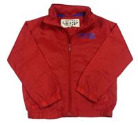 Červená šusťáková jarní bunda s nápisem Firetrap