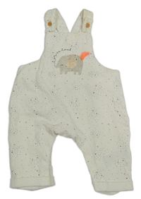 Smetanové vzorované laclové tepláky se slonem Mothercare