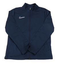Tmavomodrá sportovní funkční propínací mikina s logem Nike