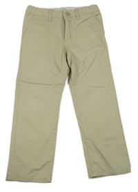 Světlebéžové plátěné chino kalhoty H&M
