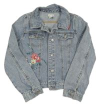 Světlemodrá riflová crop bunda s flitry Monsoon